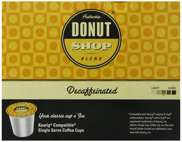 Authentic Donut Shop Blend Decaffeinated Single Cup Coffee for Keurig K-Cup Brewers, 24 Count